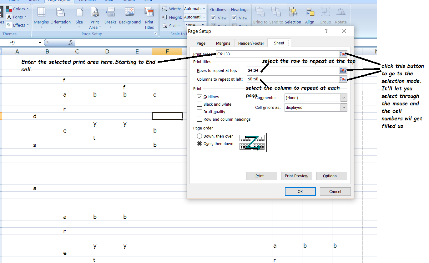 HOW TO PRINT TITLES IN EXCEL ? GyanKosh Learning Made Easy